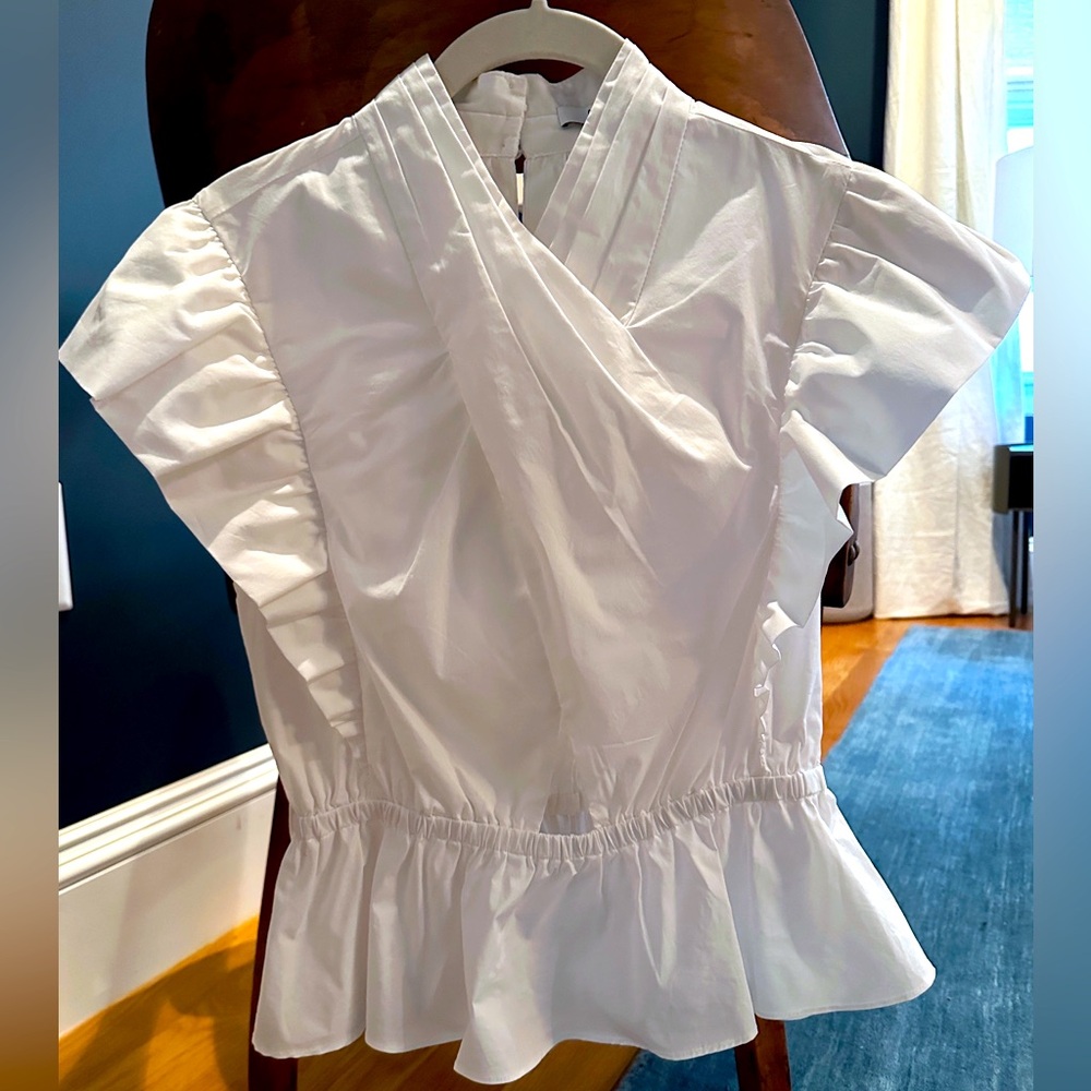 NWT 10 Crosby Derek Lam Poplin Top